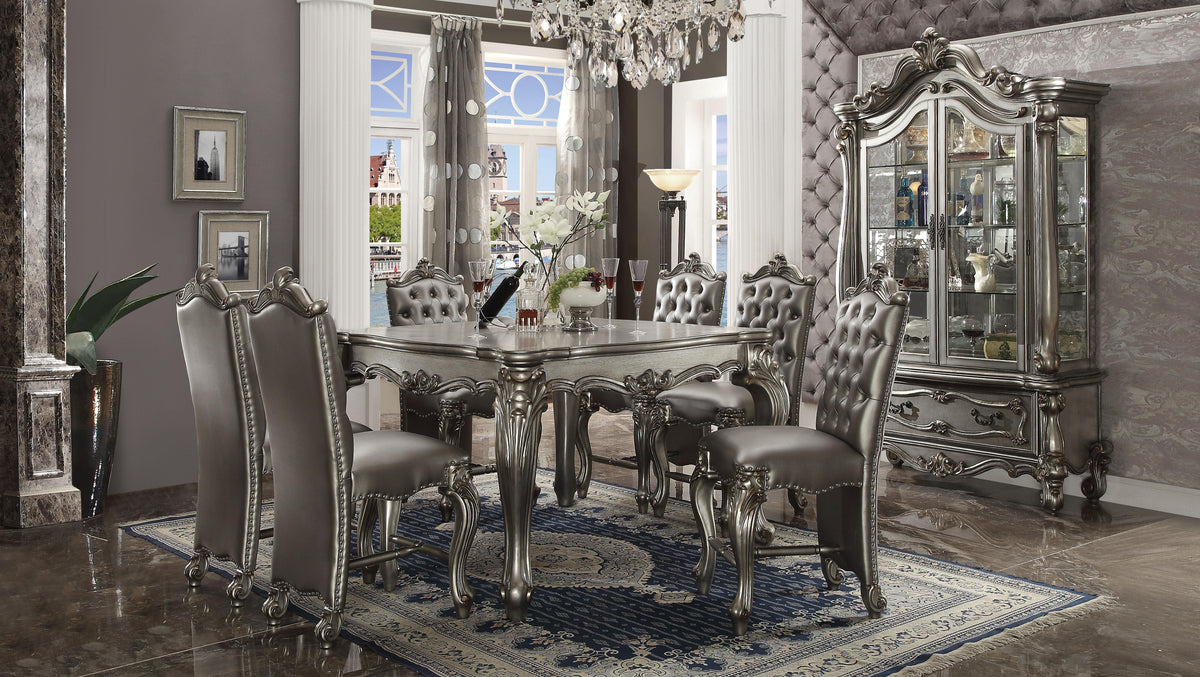 Versailles Antique Platinum Counter Height Table  Half Price Furniture