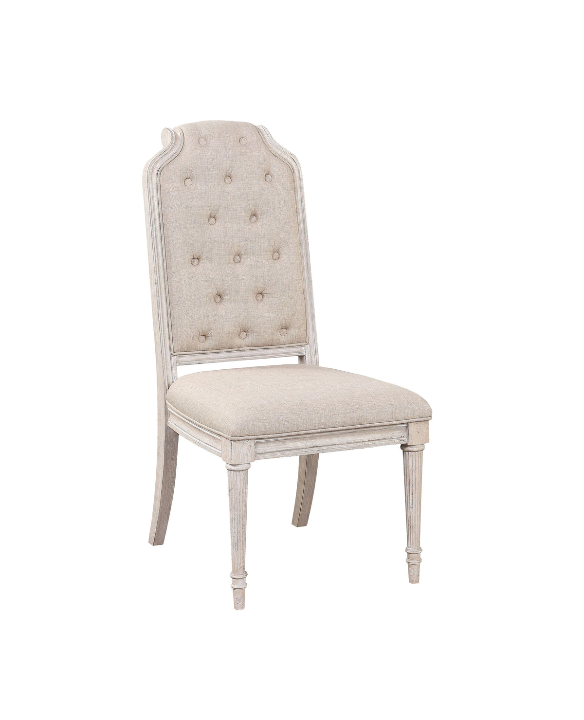 Wynsor Fabric & Antique Champagne Side Chair  Half Price Furniture
