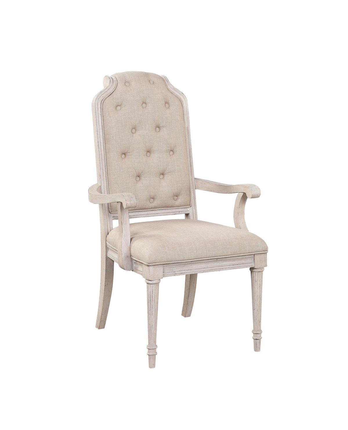 Wynsor Fabric & Antique Champagne Arm Chair  Half Price Furniture