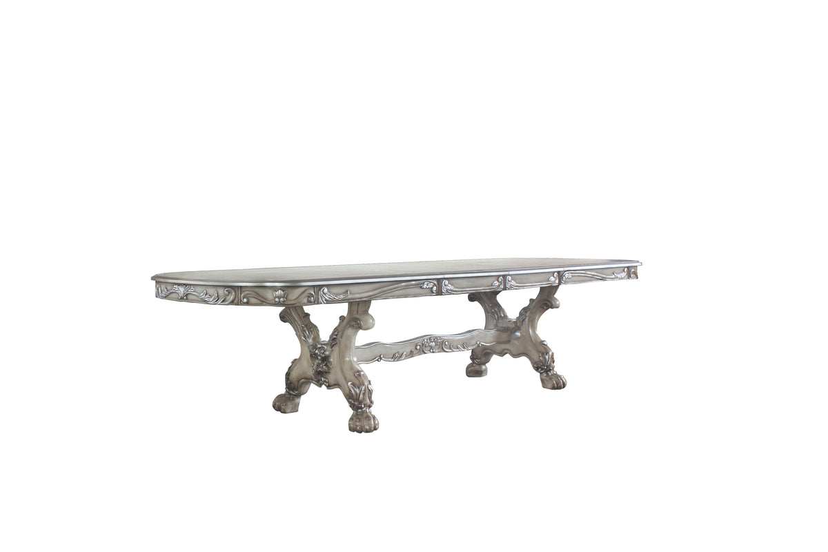 Dresden Vintage Bone White Dining Table (108"L)  Half Price Furniture