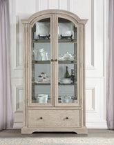 Wynsor Antique Champagne Curio Cabinet Half Price Furniture