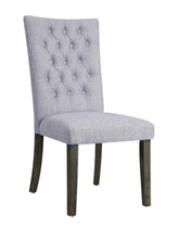 Merel Gray Linen & Gray Oak Side Chair Half Price Furniture