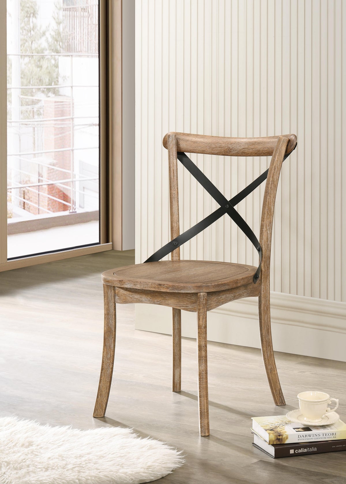 Kendric Rustic Oak Side Chair  Half Price Furniture