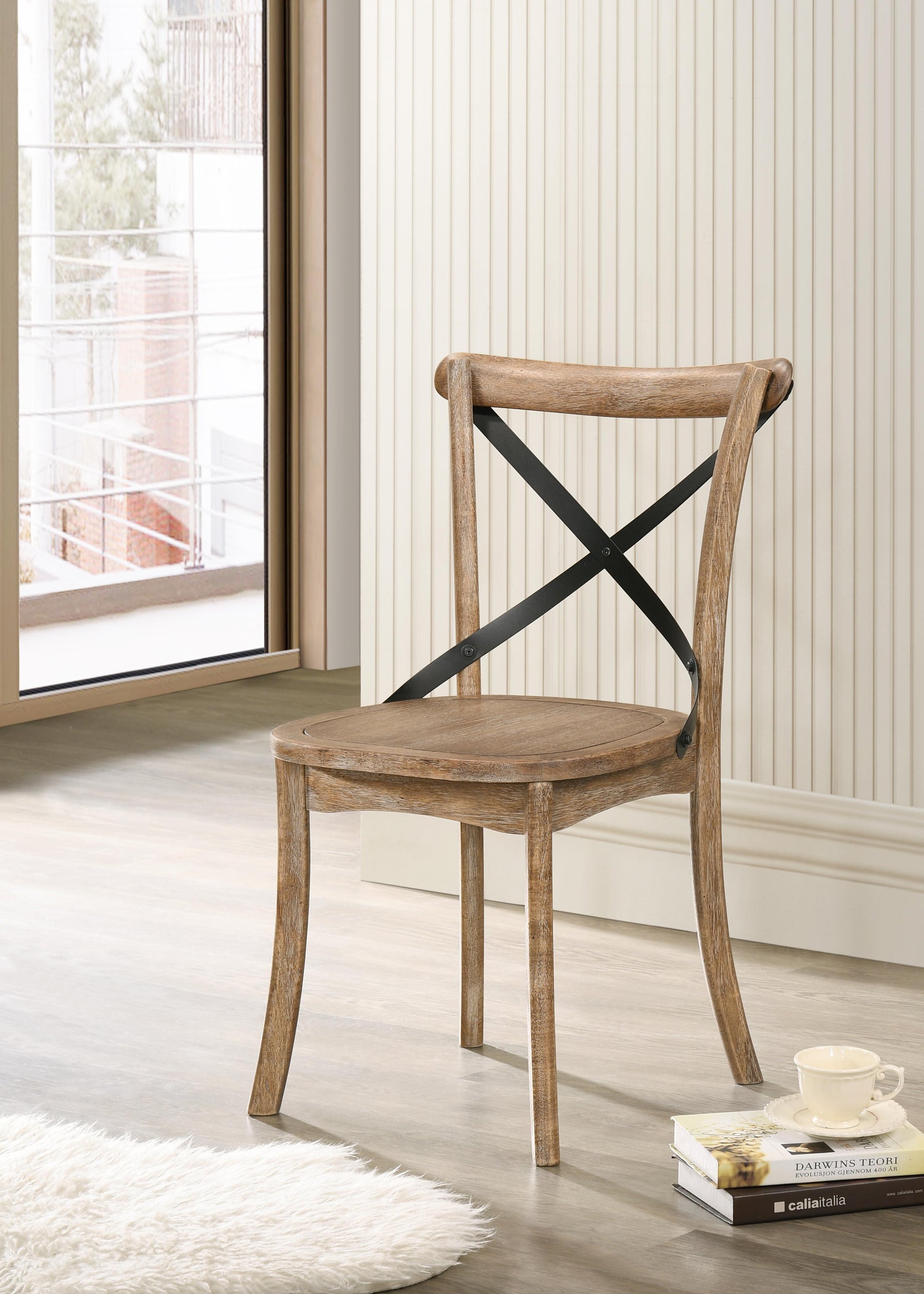 Kendric Rustic Oak Side Chair Half Price Furniture