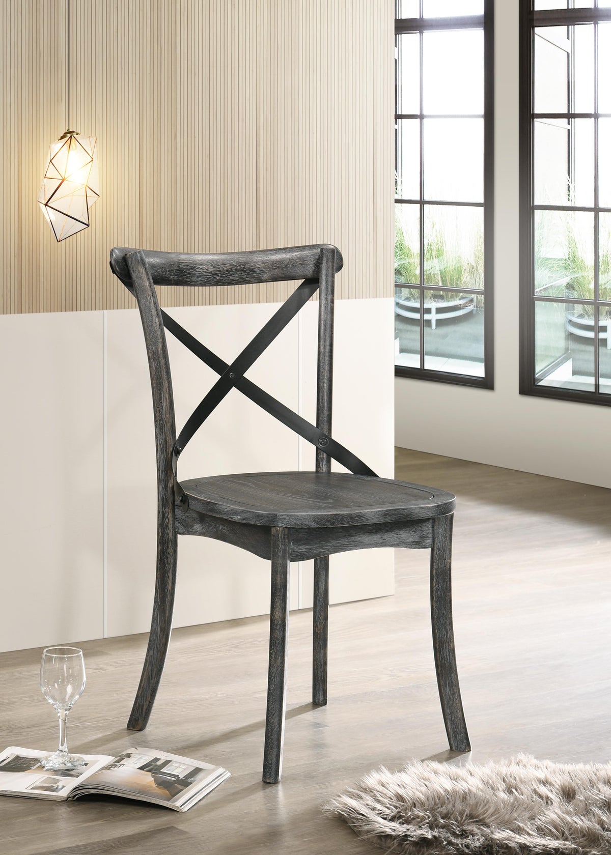 Kendric Rustic Gray Side Chair  Half Price Furniture