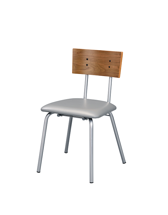 Jurgen PU & Silver Side Chair Half Price Furniture