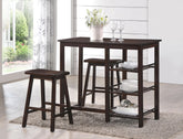 Nyssa Walnut Counter Height Set (3Pc Pk) Half Price Furniture