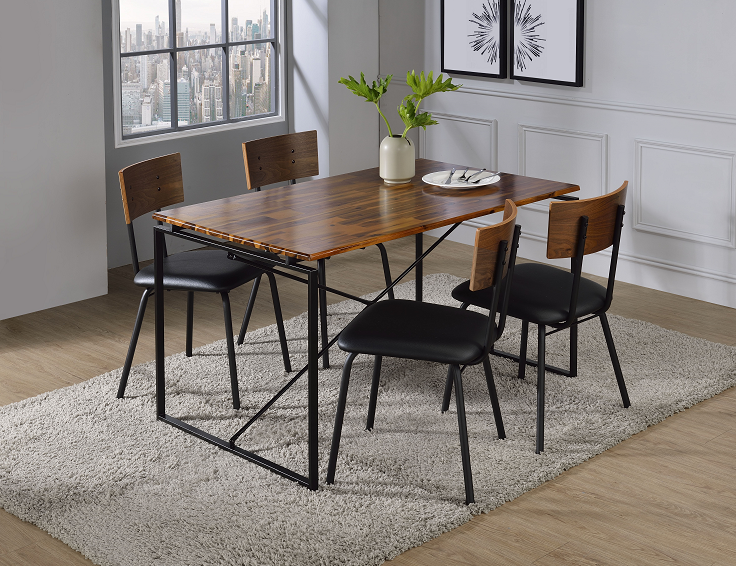 Jurgen Oak & Black Dining Table  Half Price Furniture