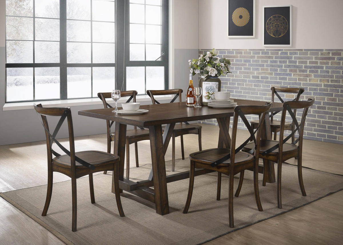 Kaelyn Dark Oak Dining Table Half Price Furniture