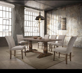 Leventis Weathered Oak Dining Table Half Price Furniture