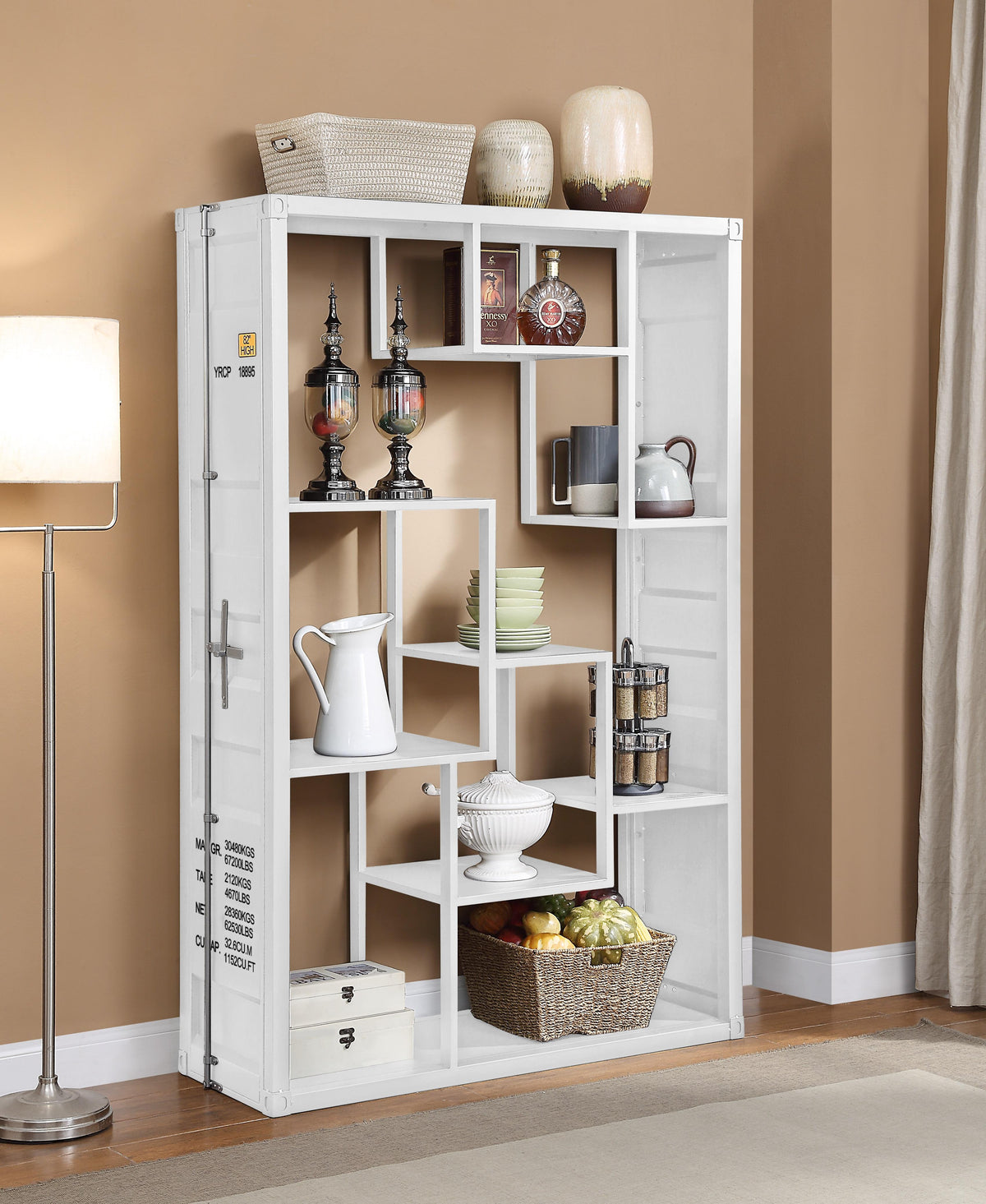 Cargo White Shelf Rack / Book Shelf Half Price Furniture