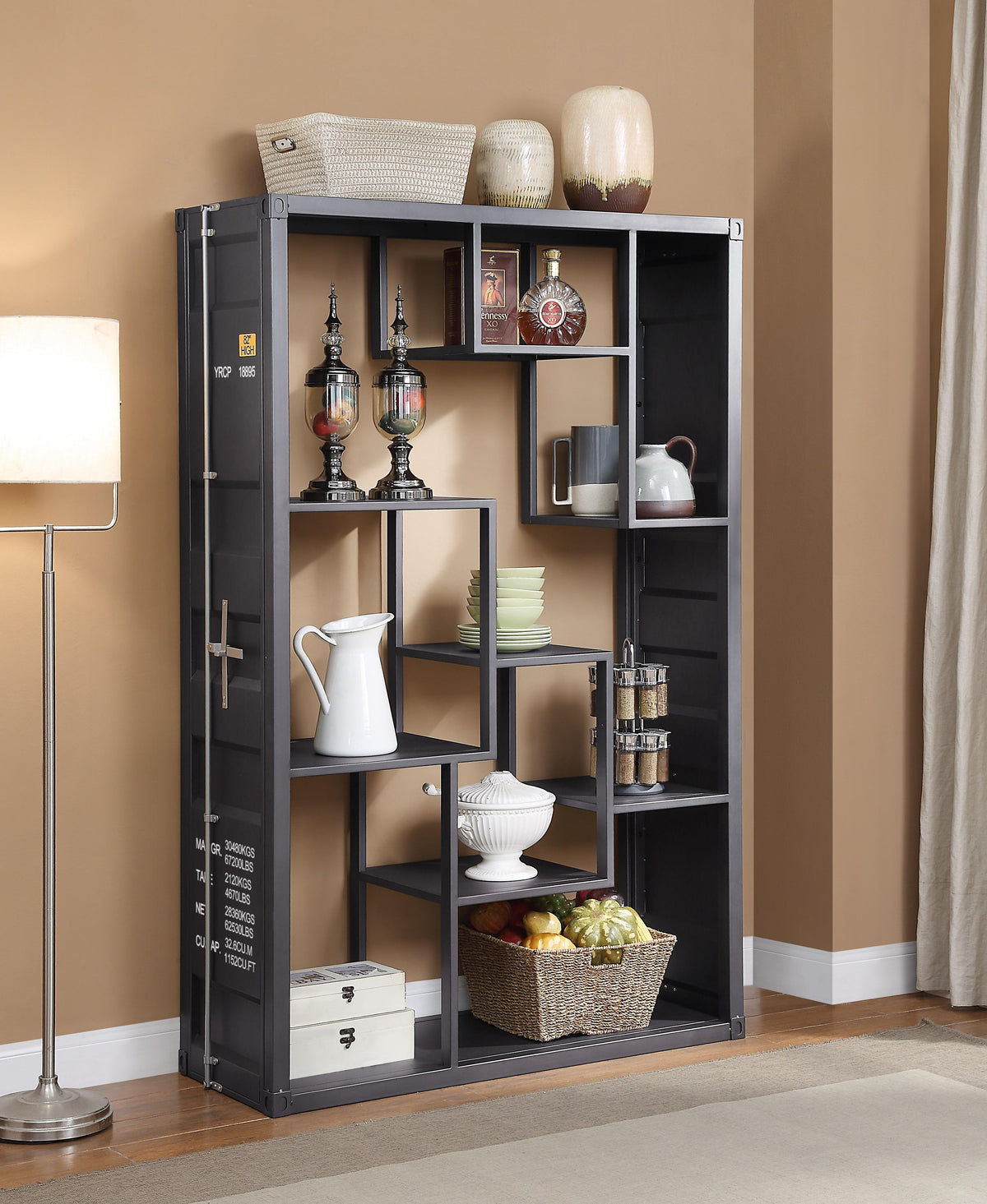 Cargo Gunmetal Shelf Rack / Book Shelf  Half Price Furniture