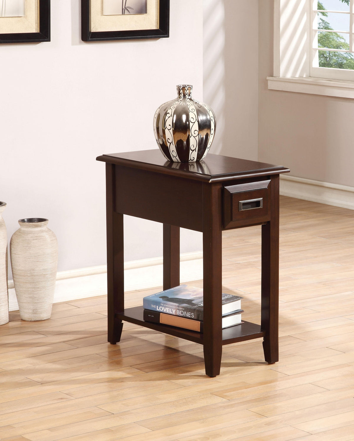 Flin Dark Cherry Side Table Half Price Furniture