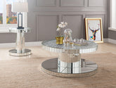 Ornat Mirrored & Faux Stones Coffee Table Half Price Furniture