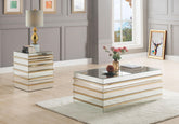 Osma Mirrored & Gold Coffee Table Half Price Furniture