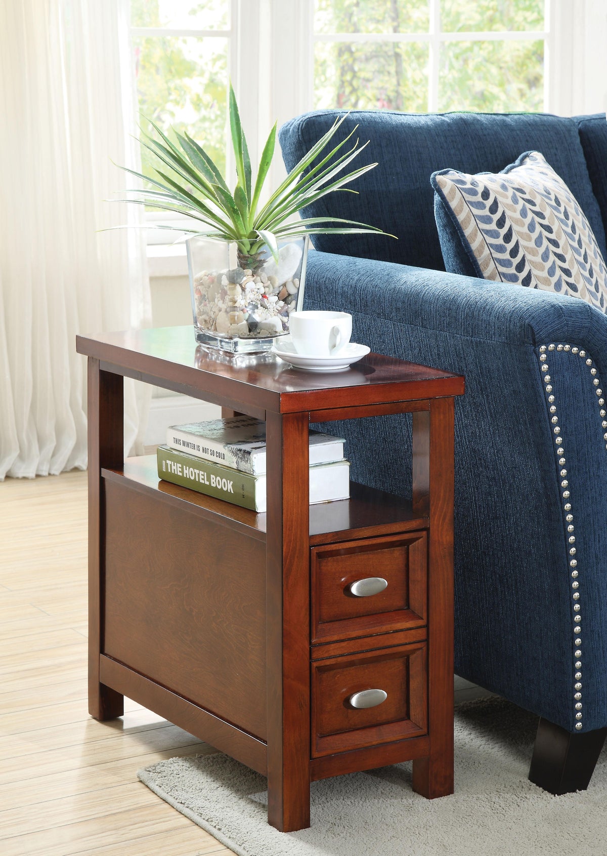 Perrie Cherry Side Table  Half Price Furniture
