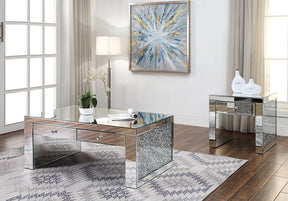 Noralie Mirrored & Faux Diamonds Coffee Table - Half Price Furniture