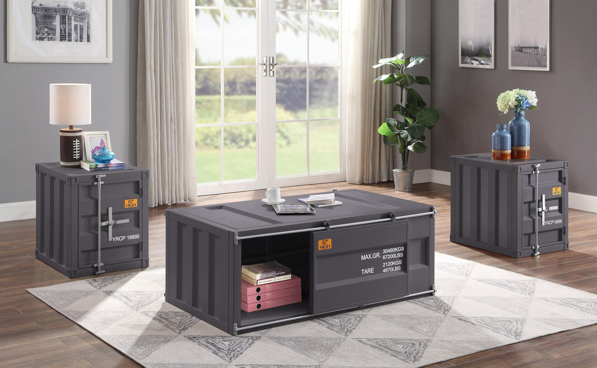 Cargo Gunmetal Coffee Table  Half Price Furniture