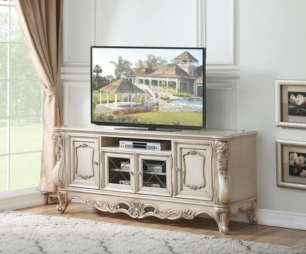 Gorsedd Antique White TV Stand Half Price Furniture