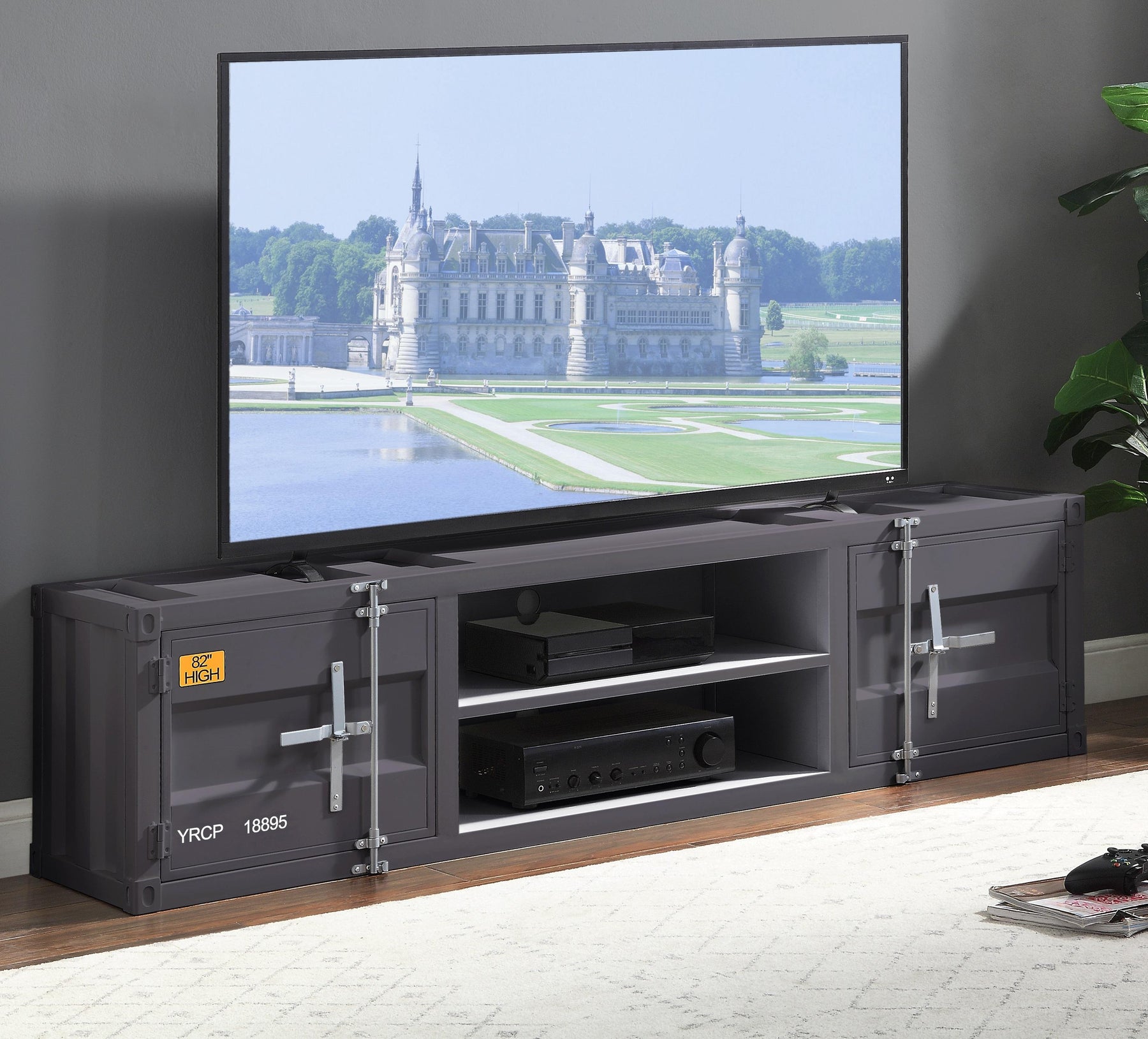 Cargo Gunmetal TV Stand  Half Price Furniture