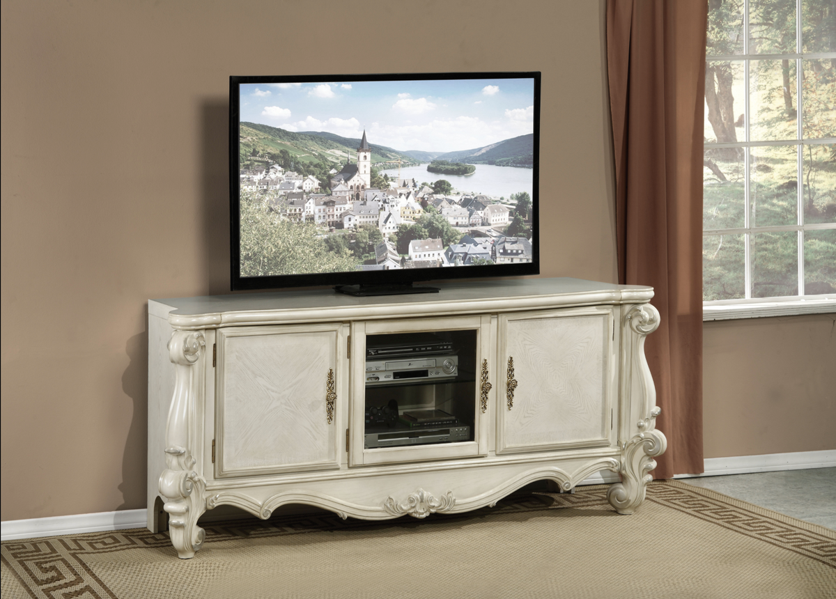 Versailles Bone White TV Stand  Half Price Furniture