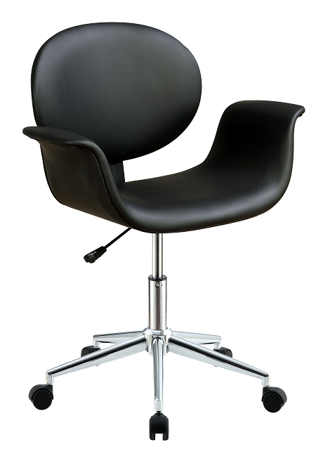 Camila Black PU Office Chair Half Price Furniture