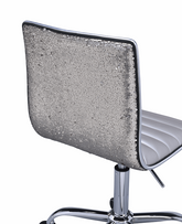 Alessio Silver PU & Chrome Office Chair Half Price Furniture