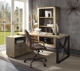 Jennavieve Gold Aluminum Desk Half Price Furniture