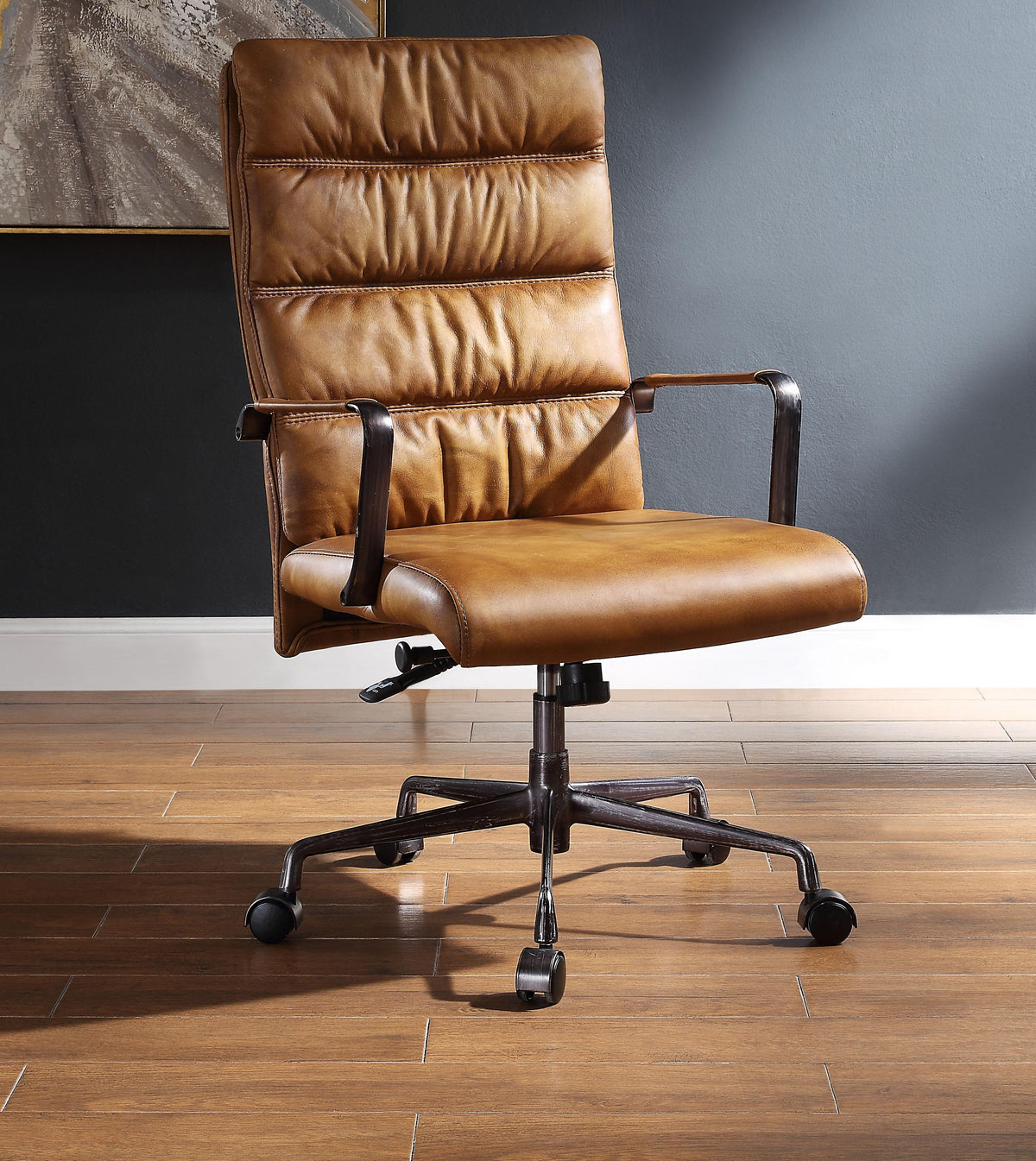 Jairo Sahara Top Grain Leather Office Chair  Half Price Furniture
