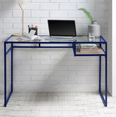 Yasin Blue & Glass Desk Half Price Furniture