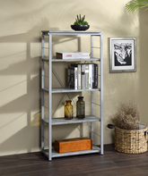 Jurgen Faux Concrete & Silver Bookshelf Half Price Furniture