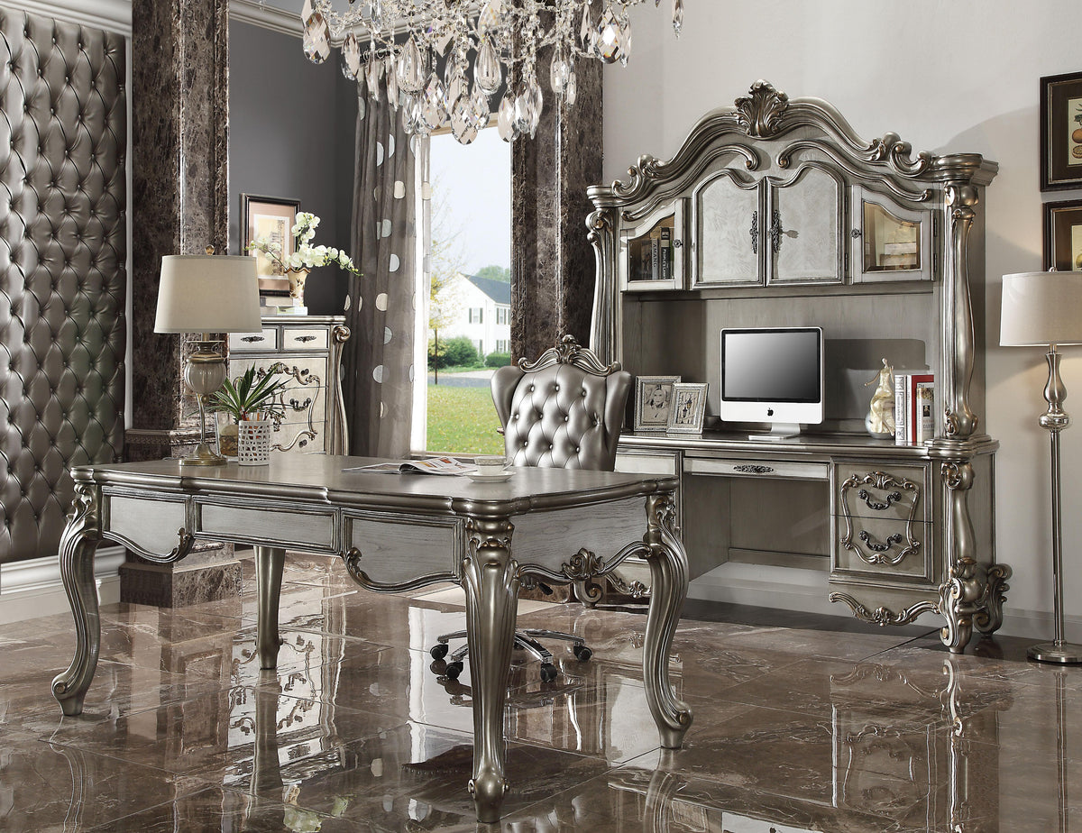 Versailles Antique Platinum Desk Half Price Furniture