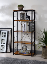 Jurgen Oak & Black Bookshelf  Half Price Furniture