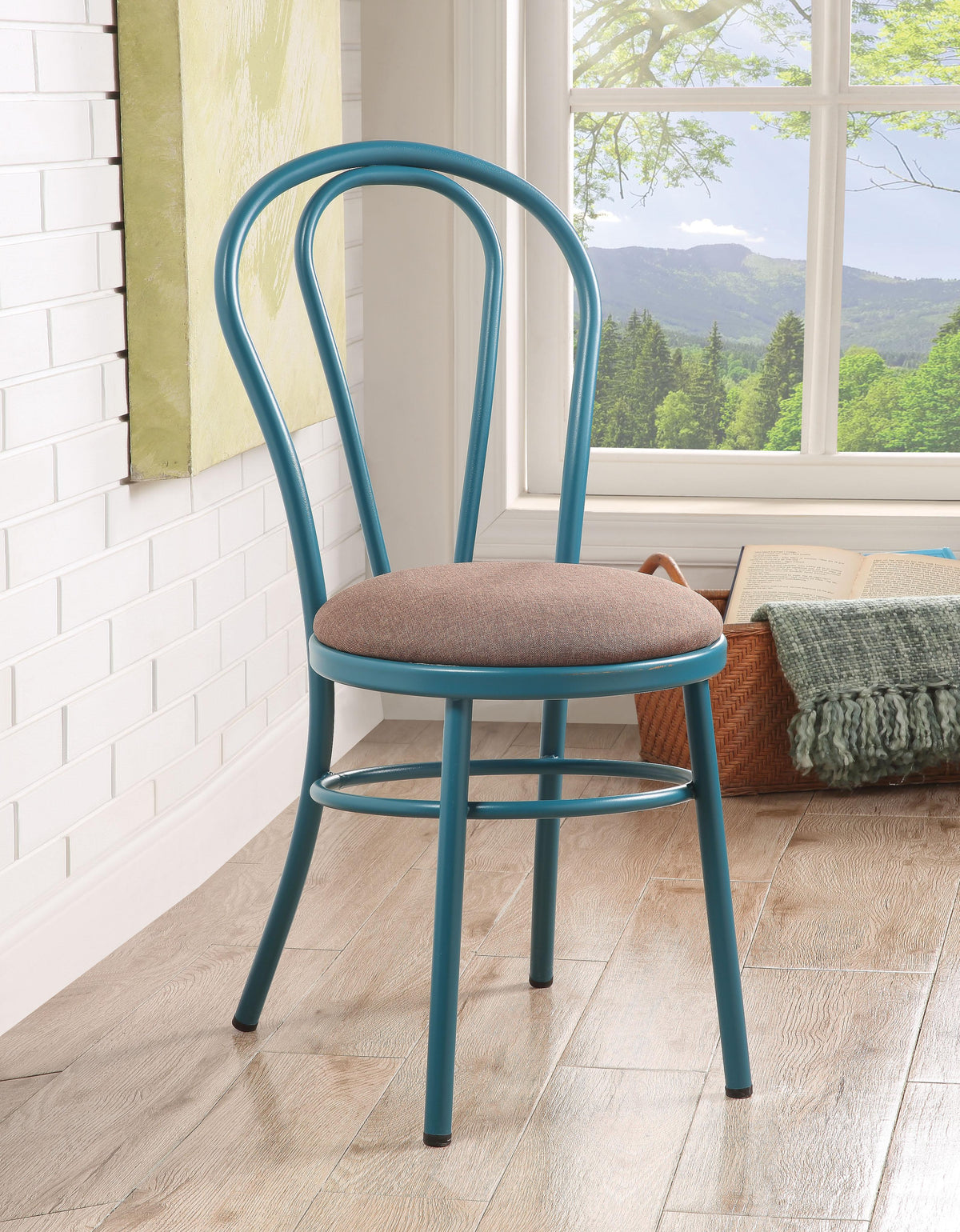 Jakia Fabric & Teal Side Chair Half Price Furniture