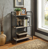 Itzel Antique Oak & Sandy Gray Bookshelf Half Price Furniture