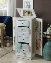 Talor White Jewelry Armoire  Half Price Furniture