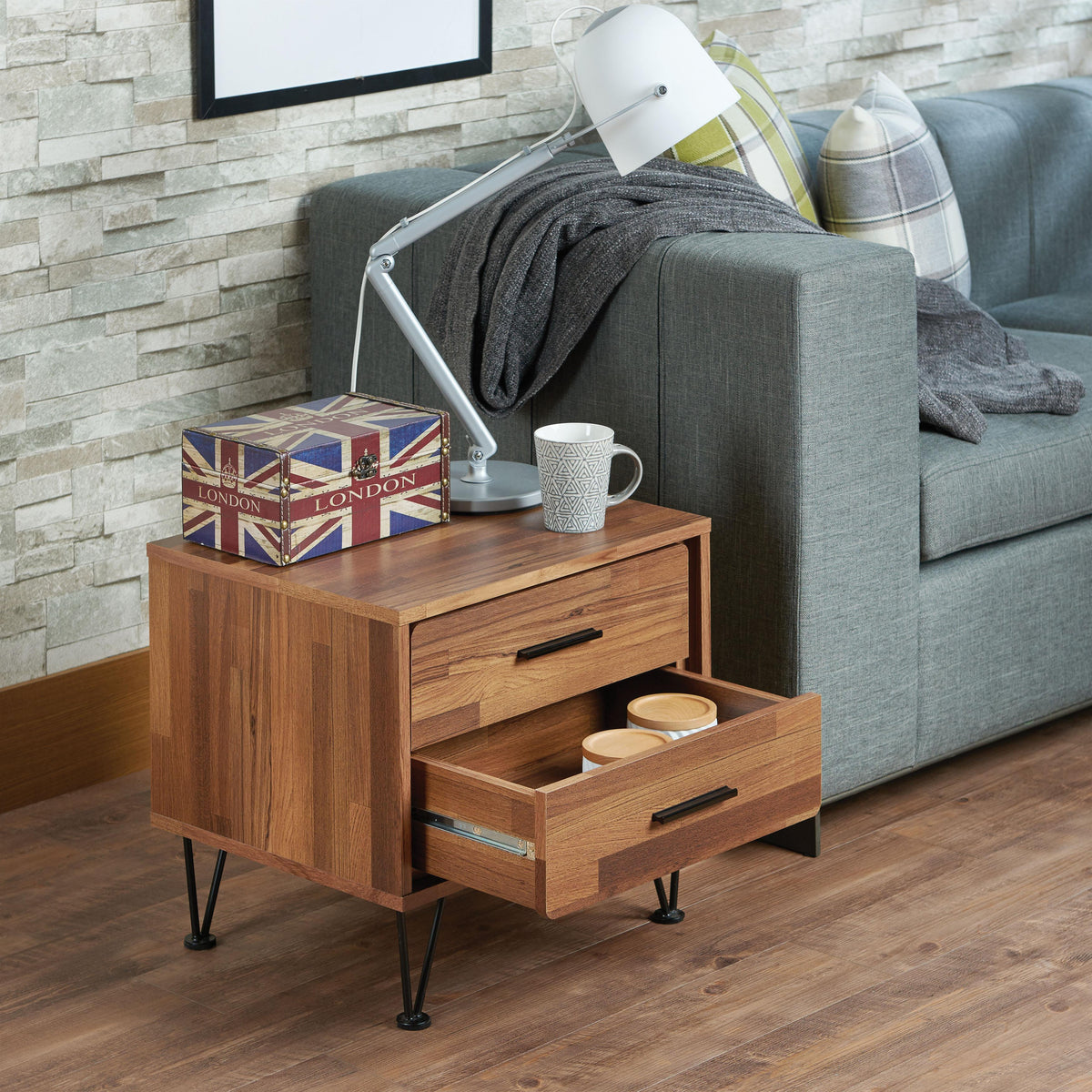 Deoss Walnut Accent Table  Half Price Furniture