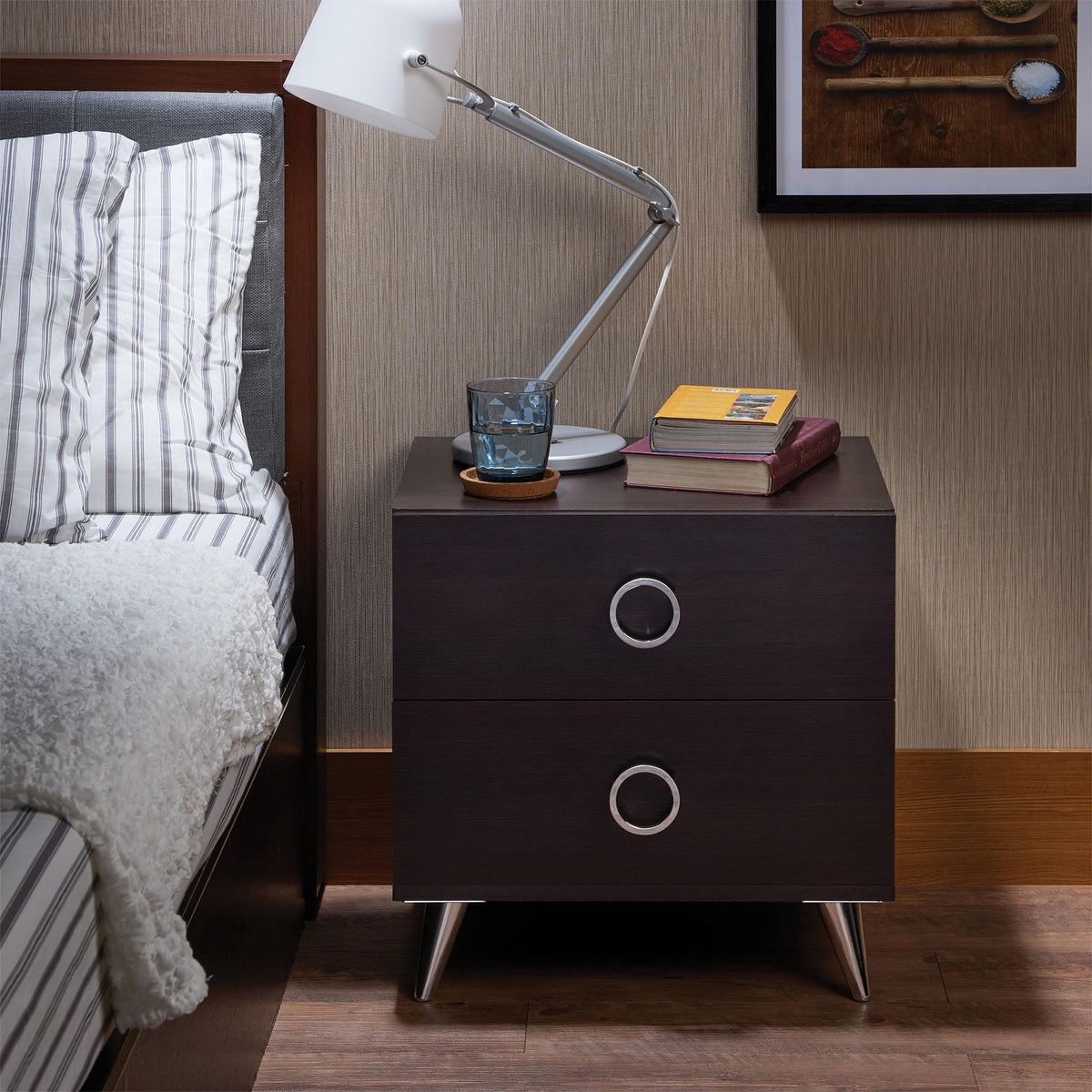 Elms Espresso Accent Table  Half Price Furniture