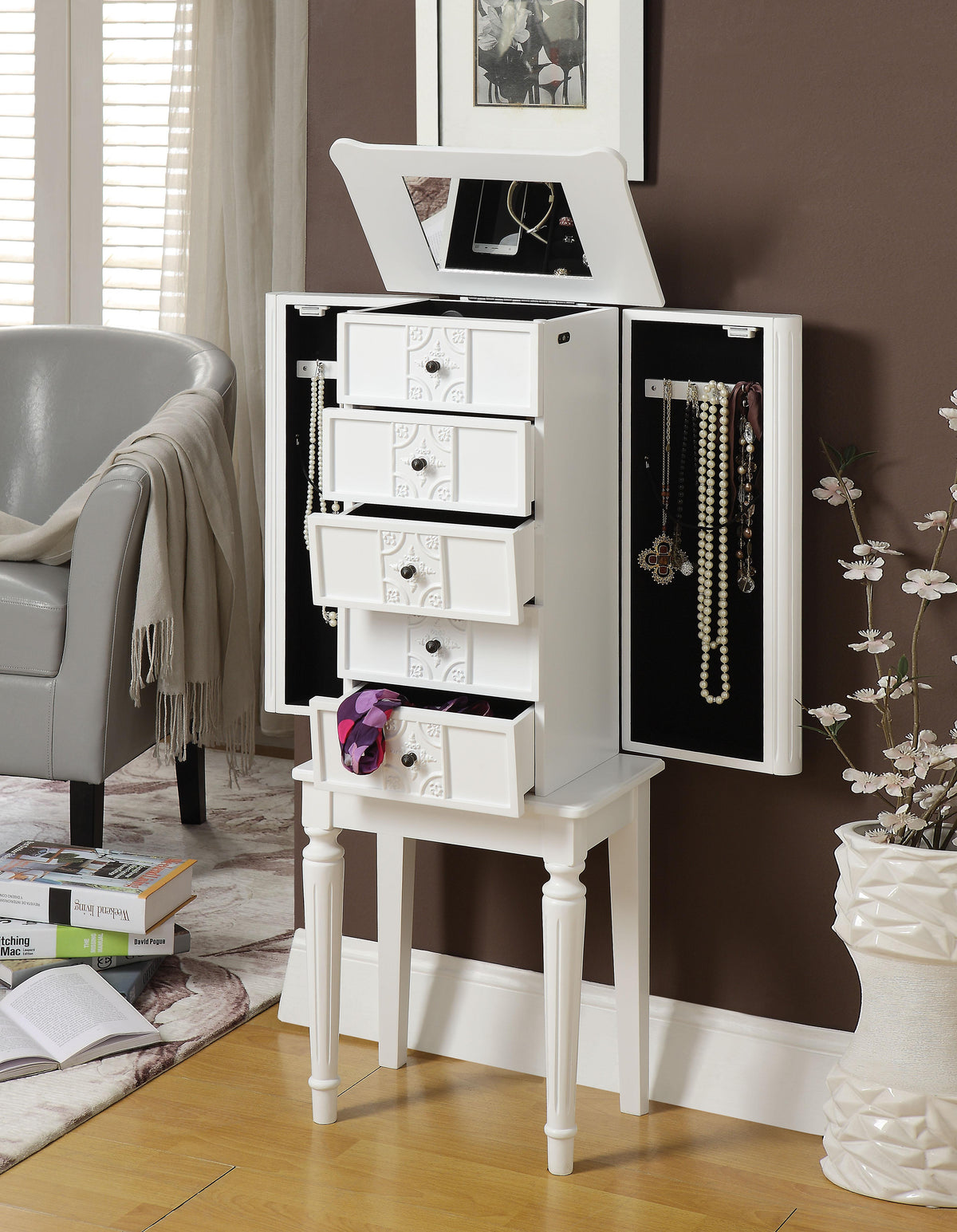 Tammy White Jewelry Armoire Half Price Furniture