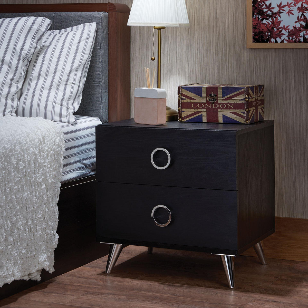 Elms Black Accent Table  Half Price Furniture