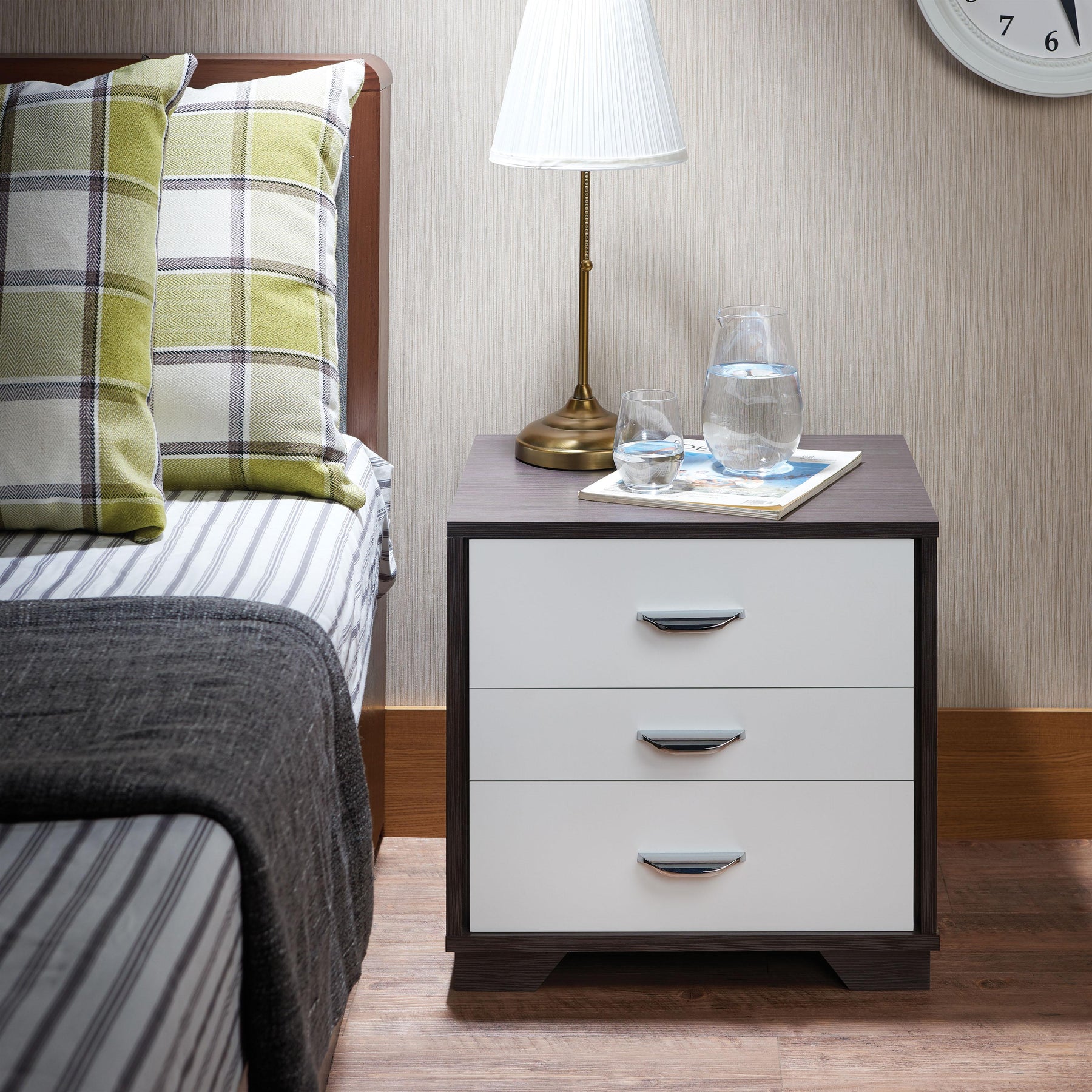 Eloy White & Black Accent Table Half Price Furniture