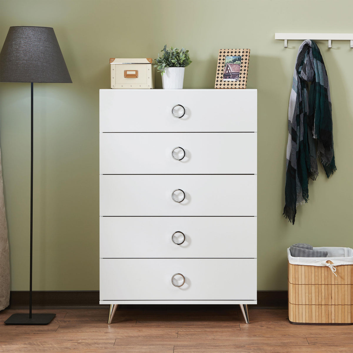 Elms White Chest  Half Price Furniture