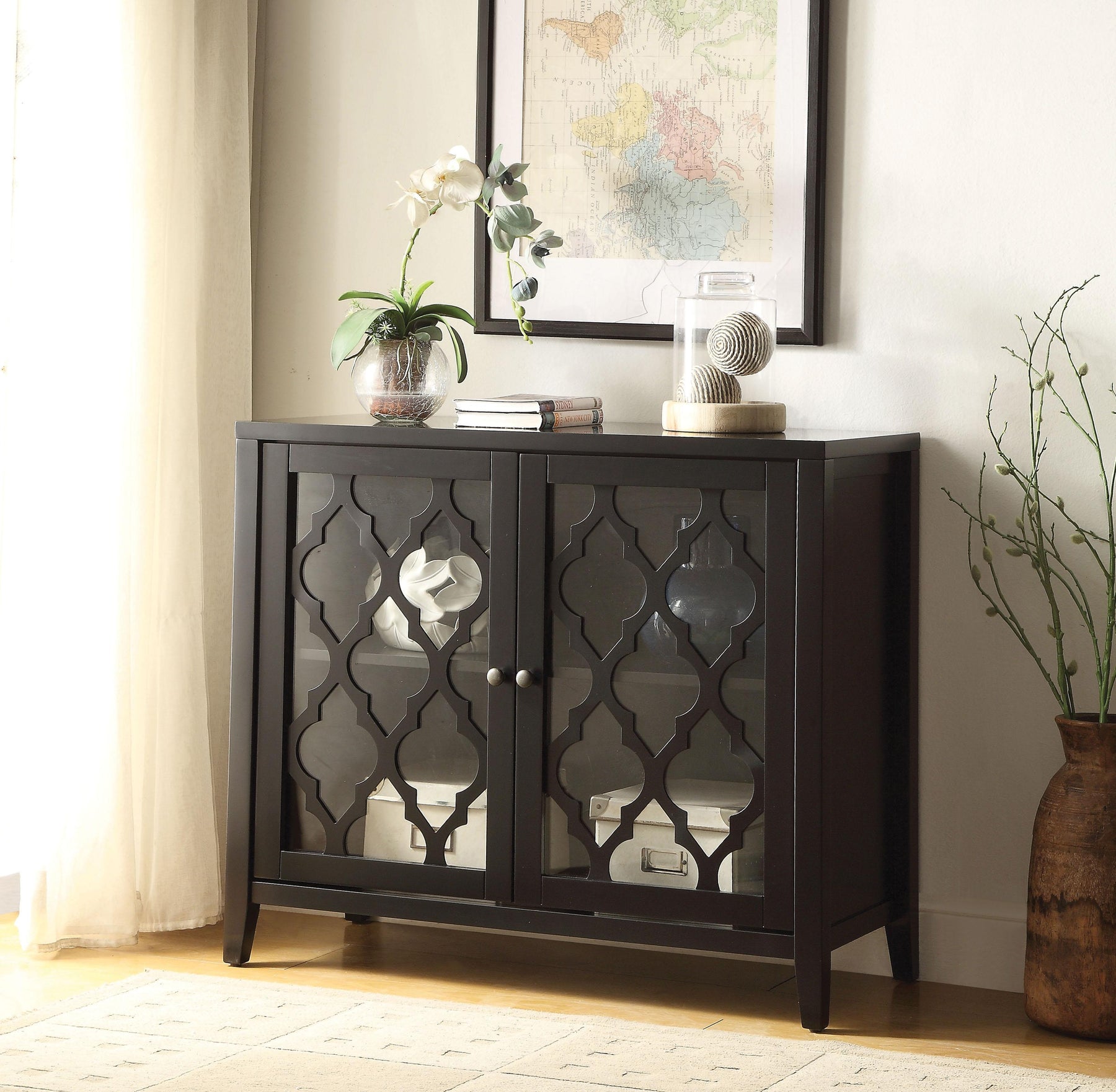 Ceara Black Console Table Half Price Furniture