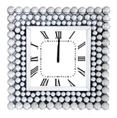 Bione Mirrored Wall Clock Half Price Furniture