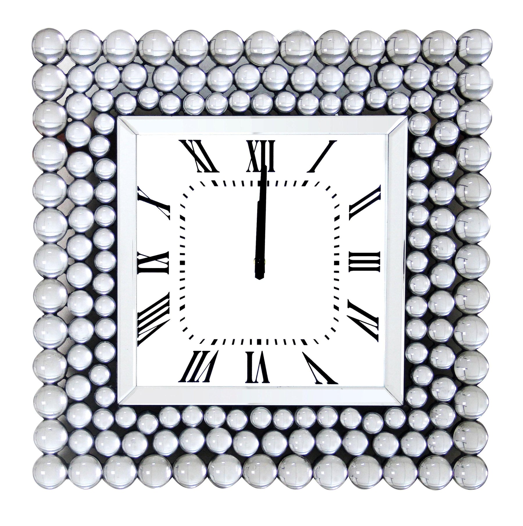 Bione Mirrored Wall Clock Half Price Furniture