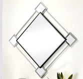 Asbury Mirrored & Chrome Accent Mirror (Wall) Half Price Furniture