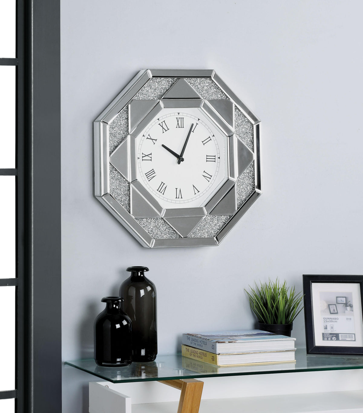 Maita Mirrored Wall Clock  Half Price Furniture