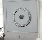 Kachina Mirrored & Faux Gems Wall Clock  Half Price Furniture