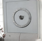 Kachina Mirrored & Faux Gems Wall Clock Half Price Furniture