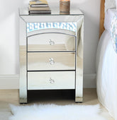 Nysa Mirrored & Faux Crystals Accent Table (LED)  Half Price Furniture